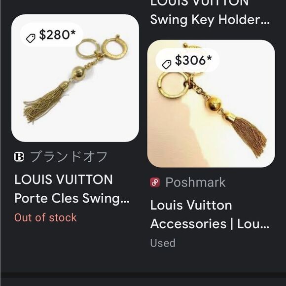 Louis Vuitton Gold Porte Cles Swing Tassel Bag Charm - Picture 12 of 14